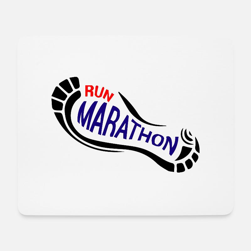Marathon - Mousepad (Querformat) - Weiß