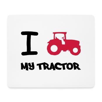 i_love_my_tractor - Mousepad (Querformat) - Weiß - Vorne