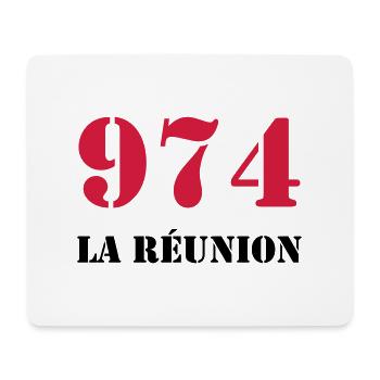 974 La Réunion - Mouse Pad (horizontal) - white - Front