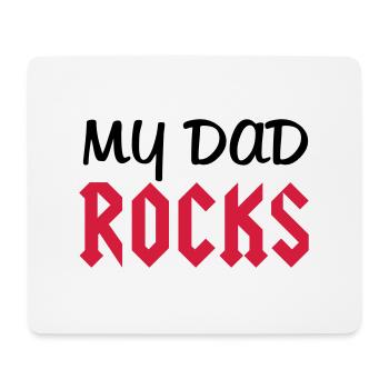 Dad Rocks - Tapis de souris (format paysage) - blanc - Devant