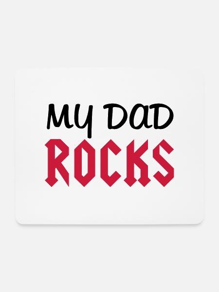 Dad Rocks - Mouse Pad (horizontal) - white