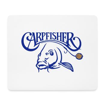 carpfisher_mit_karpfen_und_boilie_2c - Mousepad (Querformat) - Weiß - Vorne