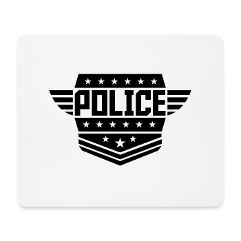 Police Wappen Rang Abzeichen - Mousepad (Querformat) - Weiß - Vorne