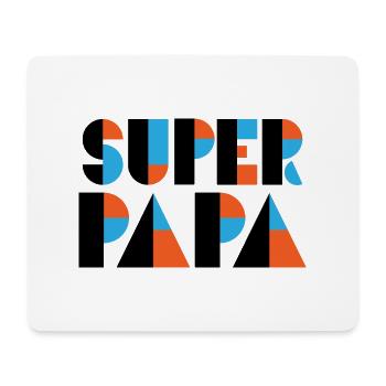 Super Papa - Tapis de souris (format paysage) - blanc - Devant