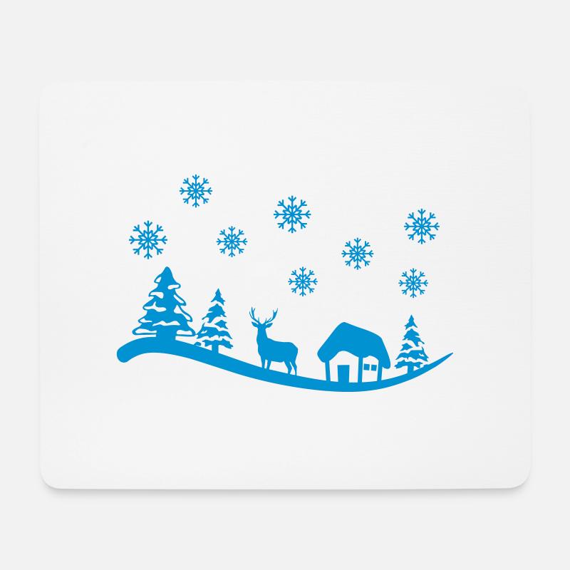 Winter Landcape - Mouse Pad (horizontal) - white