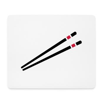 Baguettes - Tapis de souris (format paysage) - blanc - Devant