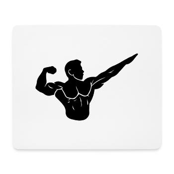 Bodybuilding - Mousepad (Querformat) - Weiß - Vorne