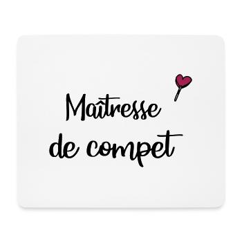 Maîtresse de compet - Tapis de souris (format paysage) - blanc - Devant