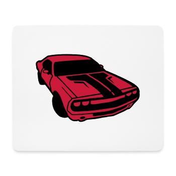 dessin de voiture de course américaine vintage dod - Tapis de souris (format paysage) - blanc - Devant
