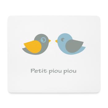 petit piou piou bébé - Mouse Pad (horizontal) - white - Front