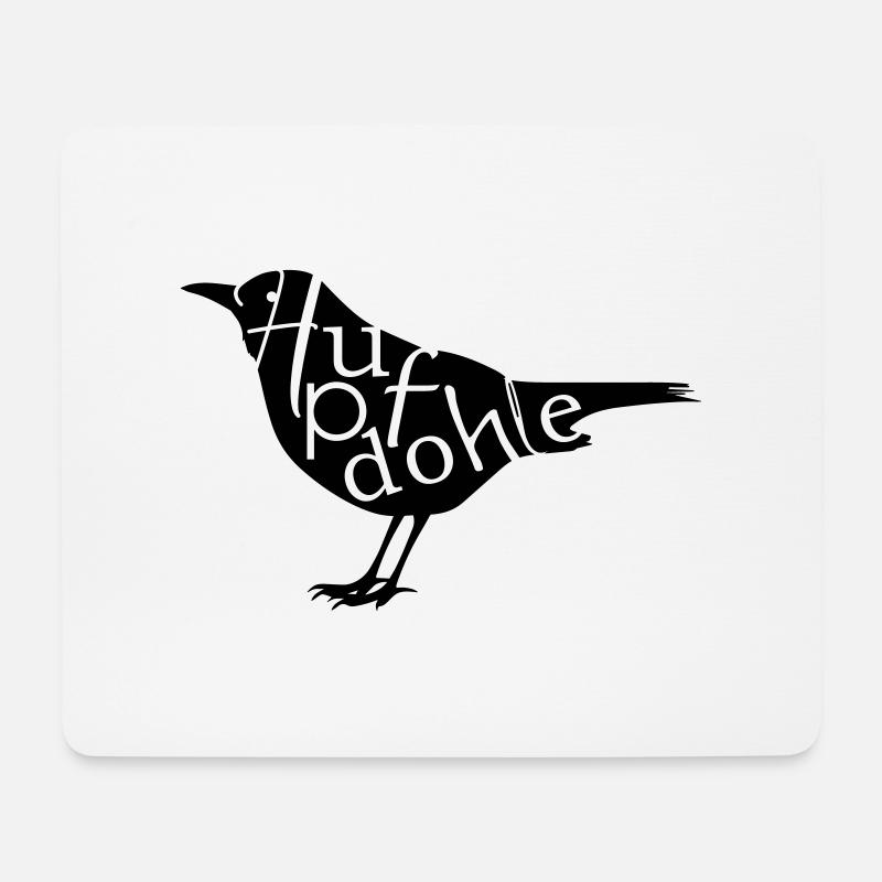 Hupfdohle - Mousepad (Querformat) - Weiß