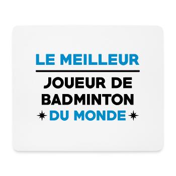 Badminton / Badiste / Tennis / Raquette / Sport - Tapis de souris (format paysage) - blanc - Devant