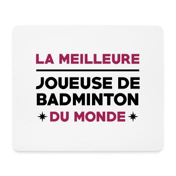 Badminton / Badiste / Tennis / Raquette / Sport - Tapis de souris (format paysage) - blanc - Devant