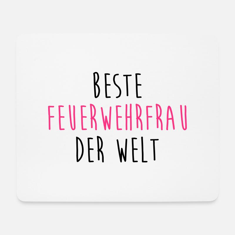 Feuerwehrmann Feuerwehrfrau Feuer Feuerwehr - Mousepad (Querformat) - Weiß