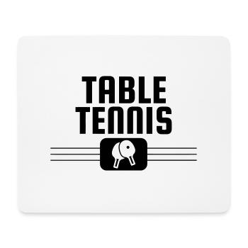 Table Tennis - Ping Pong - Sport - Racket - Ball - Mousepad (Querformat) - Weiß - Vorne