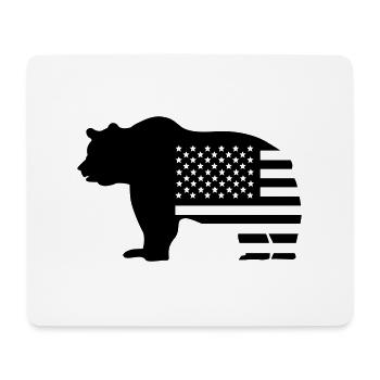 ours usa - Tapis de souris (format paysage) - blanc - Devant