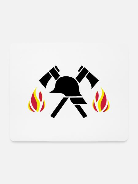 firefighter - Mousepad (Querformat) - Weiß
