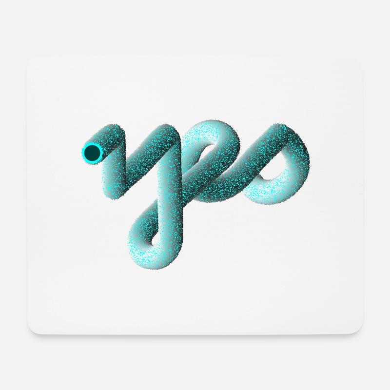 YES Font kuschel Effekt 3D - Mousepad (Querformat) - Weiß