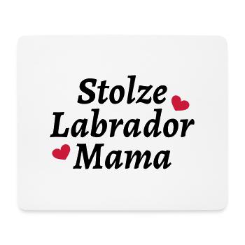 Stolze Labrador Mama - Mousepad (Querformat) - Weiß - Vorne