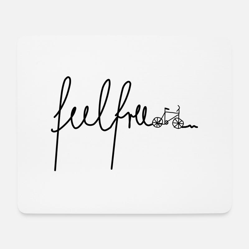 Feelfree bike - Mousepad (Querformat) - Weiß