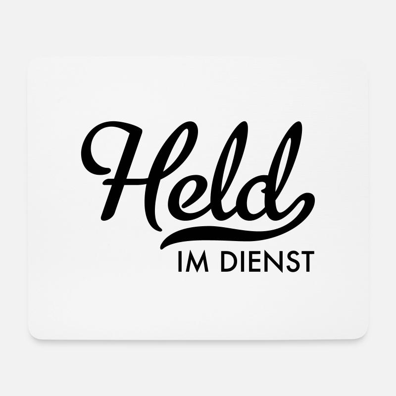 Held im Dienst - Mousepad (Querformat) - Weiß