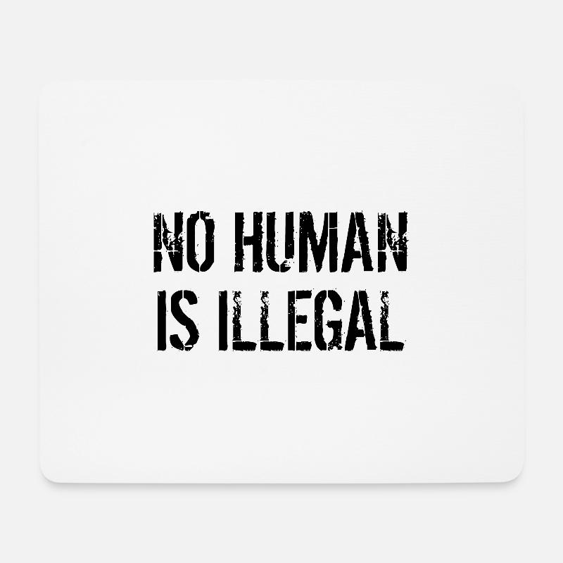 Kein Mensch ist illegal - Mousepad (Querformat) - Weiß