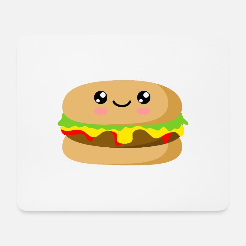 Burger - Mousepad (Querformat) - Weiß