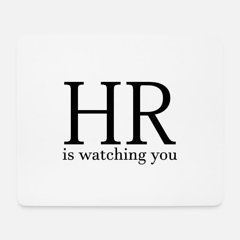 hr is watching you - Mousepad (Querformat) - Weiß