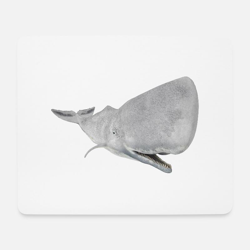 Pottwal, Wal, Walfisch - Mousepad (Querformat) - Weiß