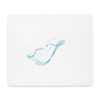 blaue Welle - Mousepad (Querformat) - Weiß - Vorne