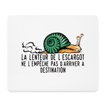 lenteur escargot empeche arriver destination citat - Tapis de souris (format paysage) - blanc - Devant