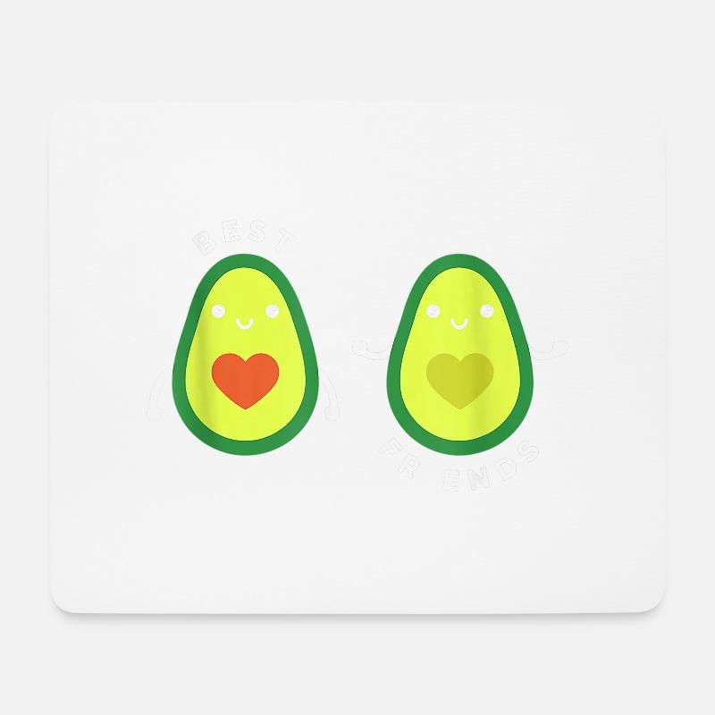 Avocado Trend 2021 - Best Friends - Mousepad (Querformat) - Weiß