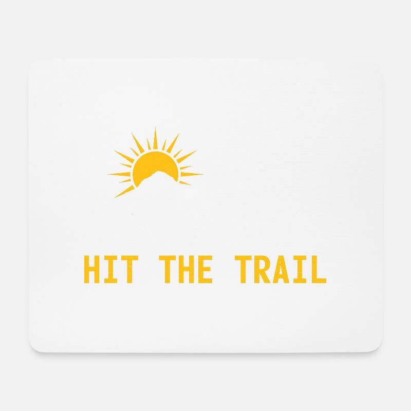 Hit The Trail Laufen Gebirge Berg Jogging Sport - Mousepad (Querformat) - Weiß