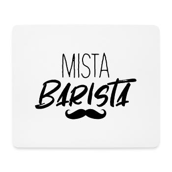 Mista Barista Mister Barista Café Espresso - Tapis de souris (format paysage) - blanc - Devant