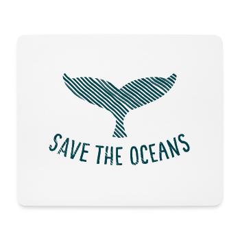 Save the oceans - Mousepad (Querformat) - Weiß - Vorne