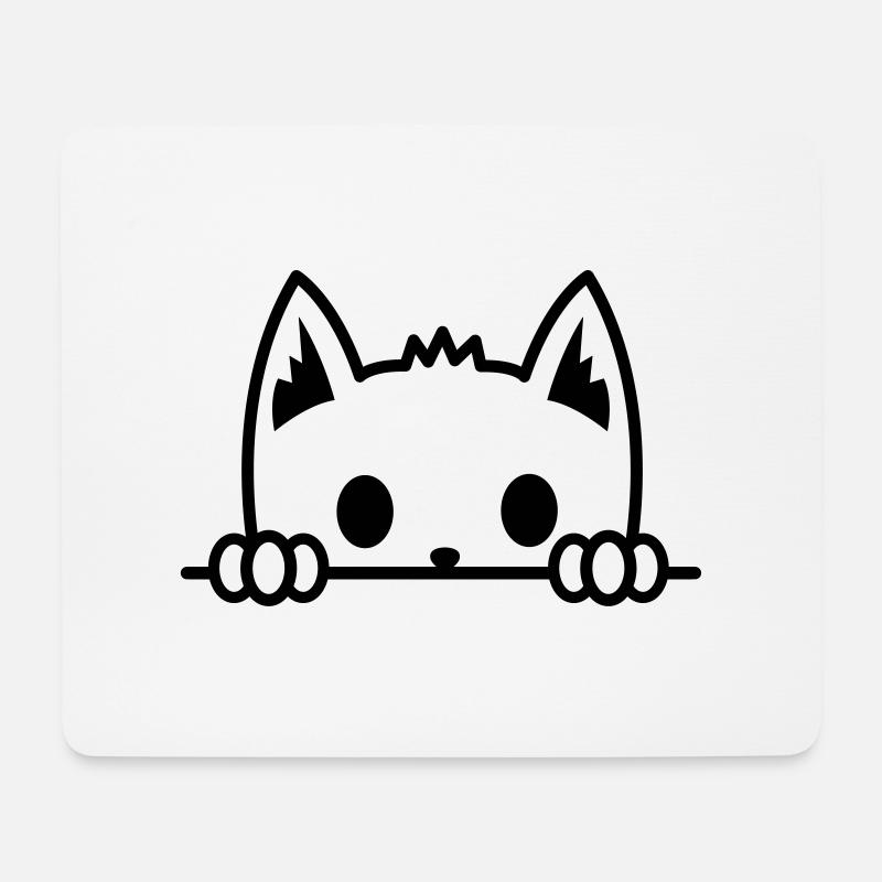 Minion Katze im Cartoon-Typ - Mousepad (Querformat) - Weiß