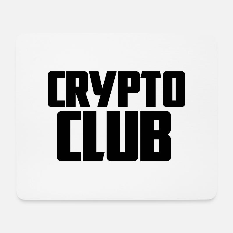 Crypto Club - Mousepad (Querformat) - Weiß