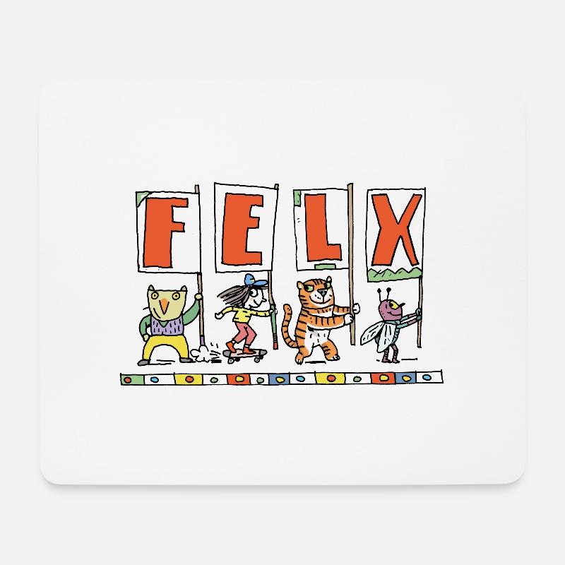 Vorname Felix - Mousepad (Querformat) - Weiß