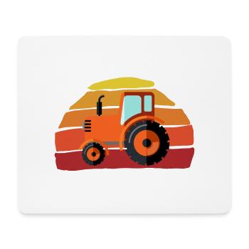 Tracteur - Tapis de souris (format paysage) - blanc - Devant