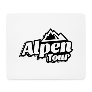 alpen tour - Mousepad (Querformat) - Weiß - Vorne