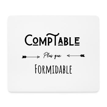 Comptable plus que formidable humour citation - Tapis de souris (format paysage) - blanc - Devant