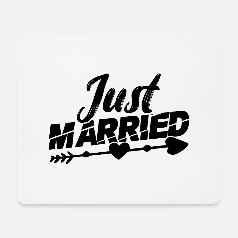 just married - Mousepad (Querformat) - Weiß