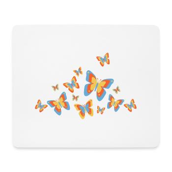 Papillon Papillon Insectes Printemps Été coloré - Tapis de souris (format paysage) - blanc - Devant