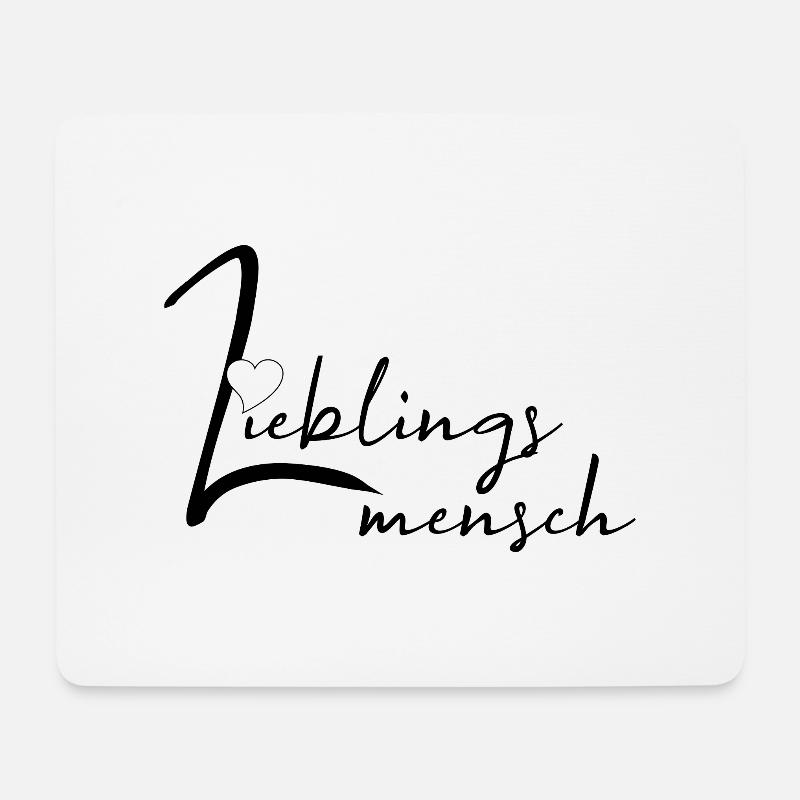 Lieblingsmensch - Mousepad (Querformat) - Weiß