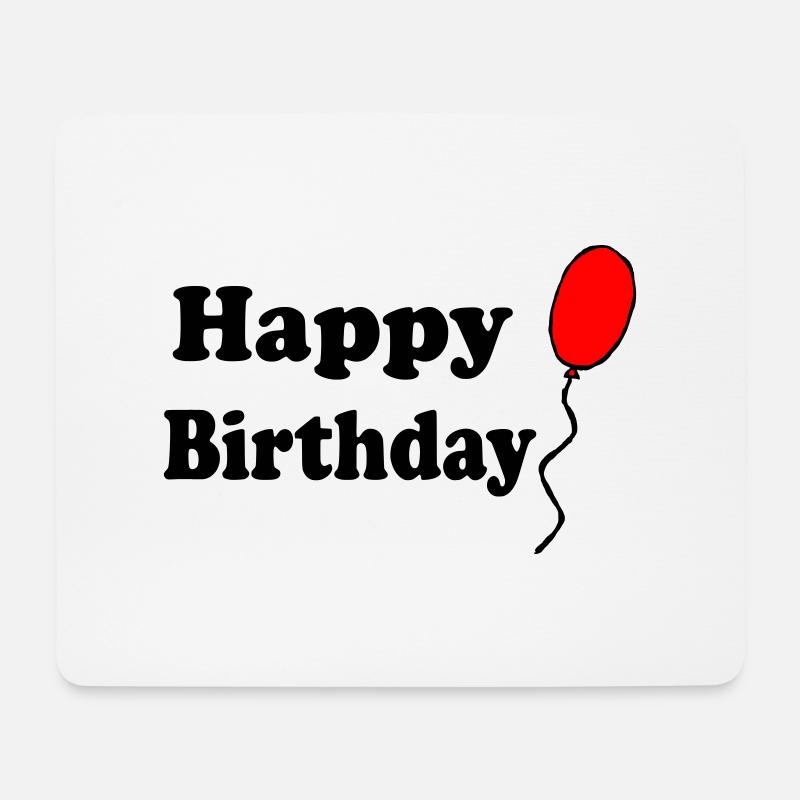 Happy Birthday - Mousepad (Querformat) - Weiß