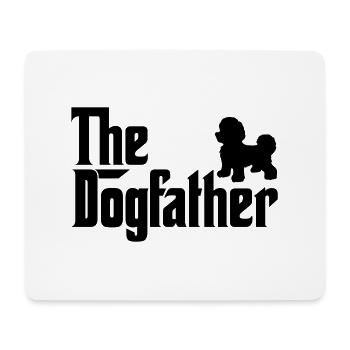 Bichon Frise Dogfather Dog Lover Godfather Style - Tapis de souris (format paysage) - blanc - Devant