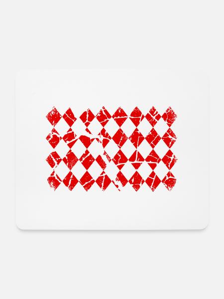 Karo Muster - Angoumois - Mousepad (Querformat) - Weiß