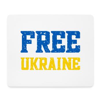 Ukraine libre - Tapis de souris (format paysage) - blanc - Devant