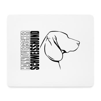 HANNOVERSCHER SCHWEISSHUND Profil Hunde Wilsigns - Mousepad (Querformat) - Weiß - Vorne