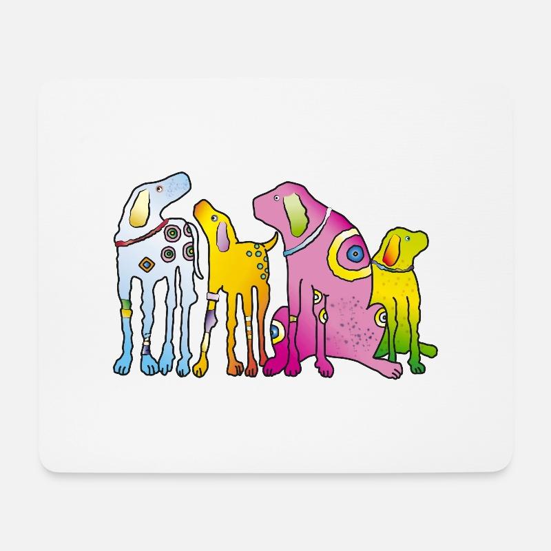 Hunde Welpe Hunderasse Meute Haustier Terrier Mops - Mousepad (Querformat) - Weiß